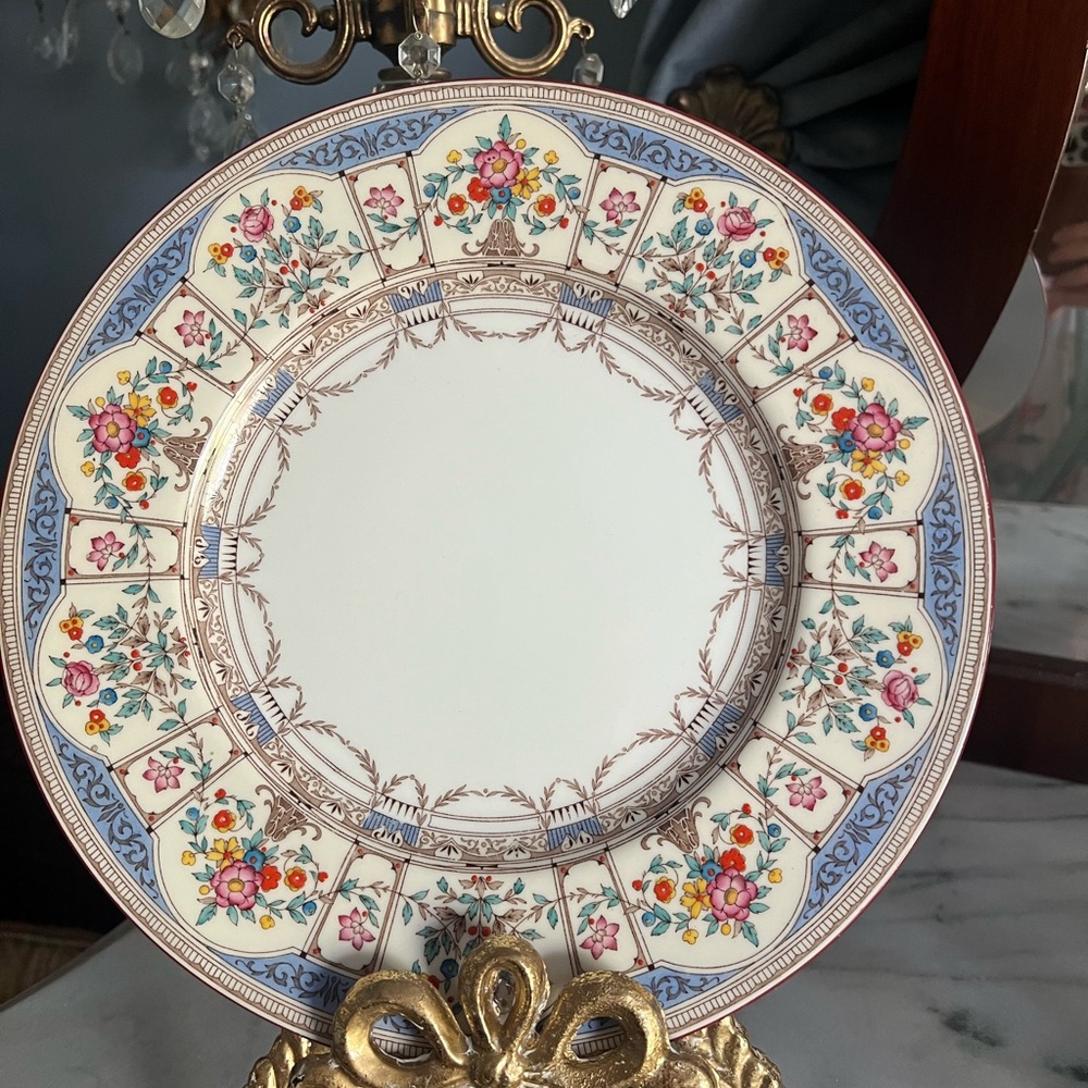 Floral Patterned Porcelain Dinner Plate